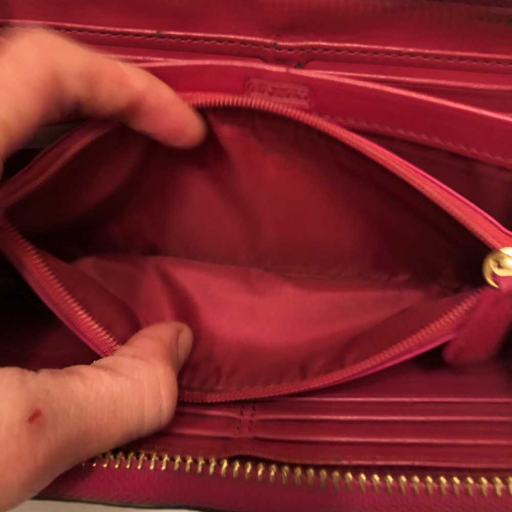 Coach Rare Pink Python Embossed Wallet Zippered - image 8